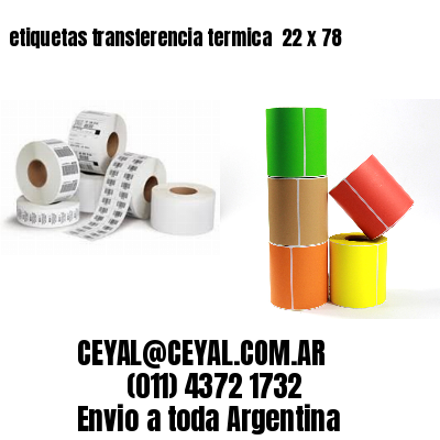 etiquetas transferencia termica  22 x 78