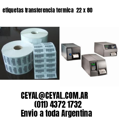 etiquetas transferencia termica  22 x 80