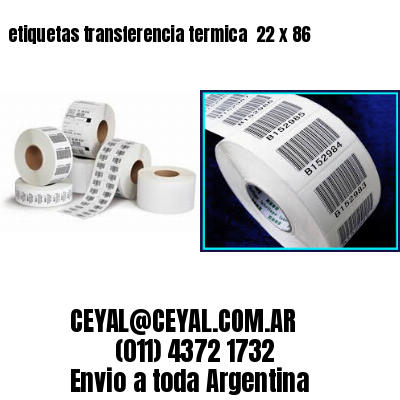 etiquetas transferencia termica  22 x 86