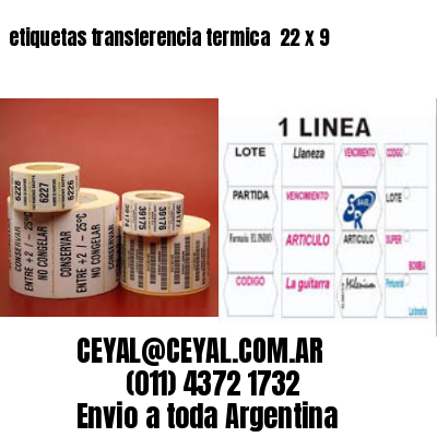 etiquetas transferencia termica  22 x 9