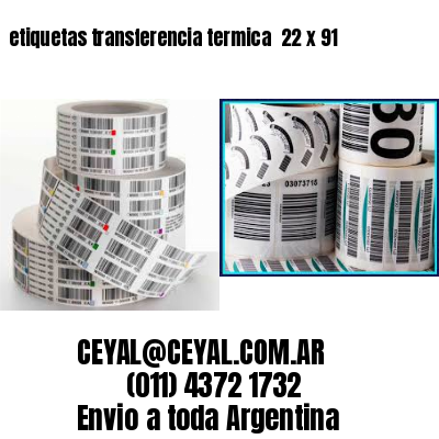 etiquetas transferencia termica  22 x 91