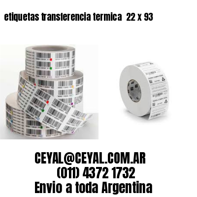 etiquetas transferencia termica  22 x 93