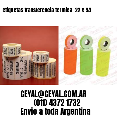 etiquetas transferencia termica  22 x 94