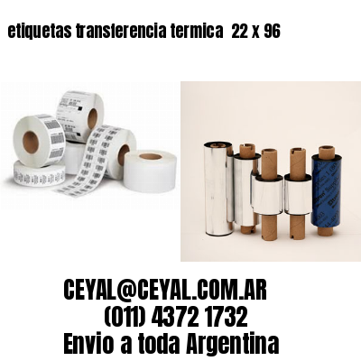 etiquetas transferencia termica  22 x 96