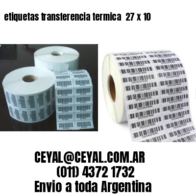 etiquetas transferencia termica  27 x 10