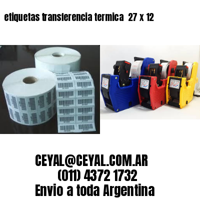 etiquetas transferencia termica  27 x 12