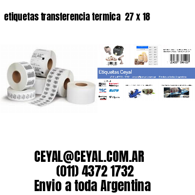 etiquetas transferencia termica  27 x 18