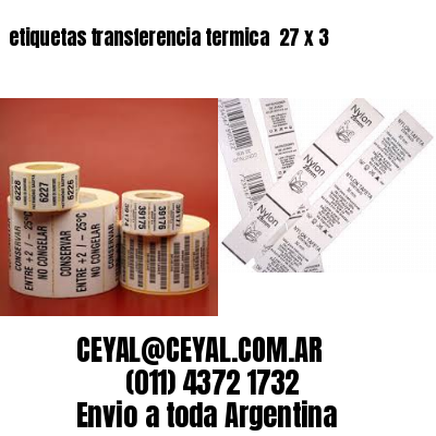 etiquetas transferencia termica  27 x 3