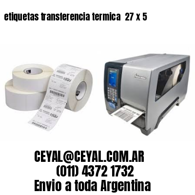 etiquetas transferencia termica  27 x 5