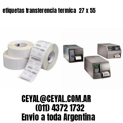 etiquetas transferencia termica  27 x 55