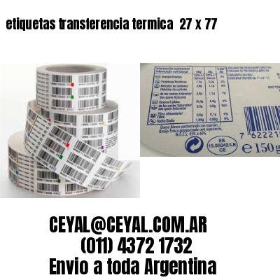 etiquetas transferencia termica  27 x 77