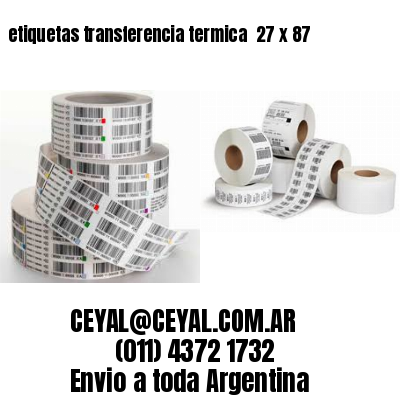 etiquetas transferencia termica  27 x 87
