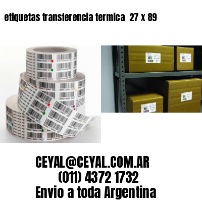 etiquetas transferencia termica  27 x 89