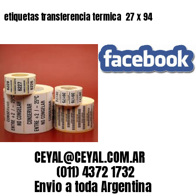 etiquetas transferencia termica  27 x 94