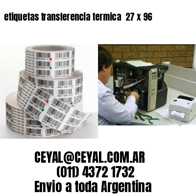 etiquetas transferencia termica  27 x 96