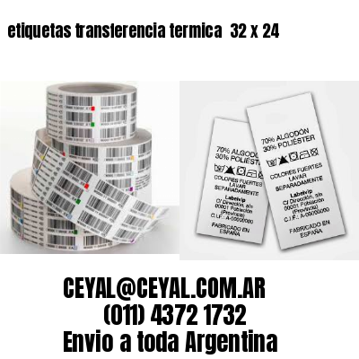 etiquetas transferencia termica  32 x 24