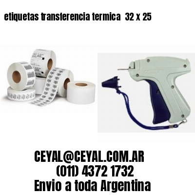 etiquetas transferencia termica  32 x 25