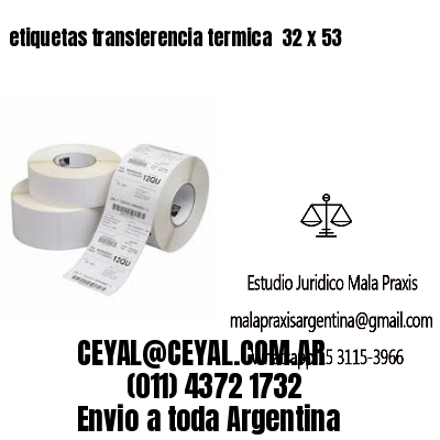 etiquetas transferencia termica  32 x 53