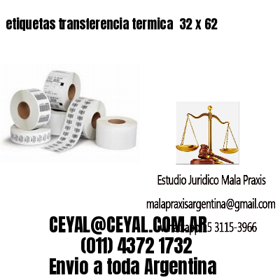etiquetas transferencia termica  32 x 62