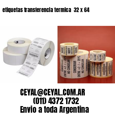 etiquetas transferencia termica  32 x 64
