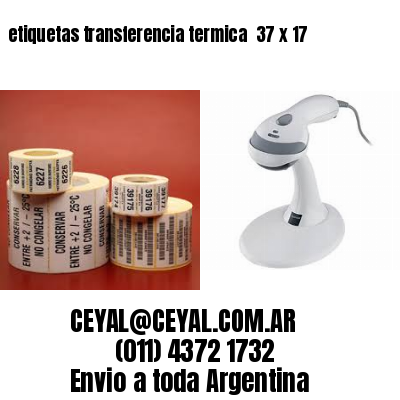 etiquetas transferencia termica  37 x 17
