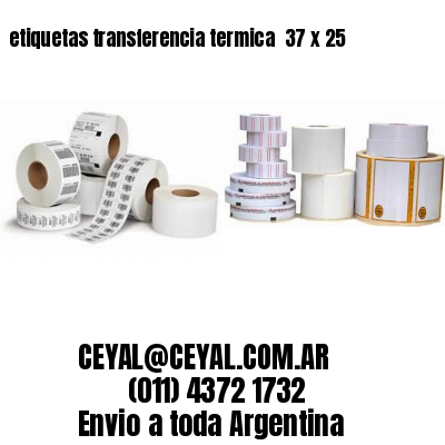 etiquetas transferencia termica  37 x 25
