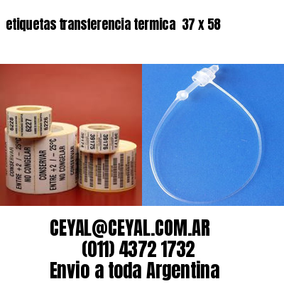 etiquetas transferencia termica  37 x 58