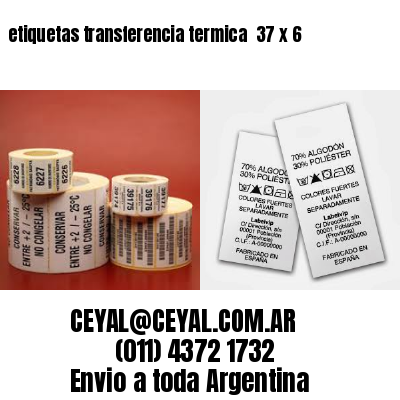 etiquetas transferencia termica  37 x 6