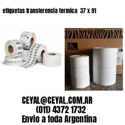 etiquetas transferencia termica  37 x 91