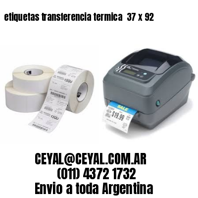 etiquetas transferencia termica  37 x 92