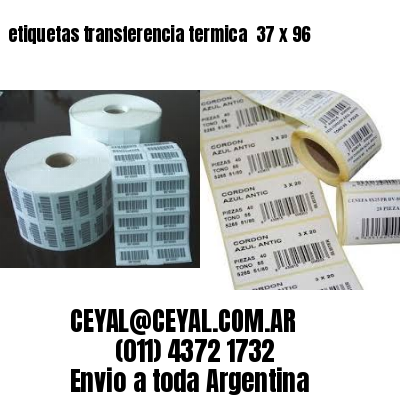 etiquetas transferencia termica  37 x 96