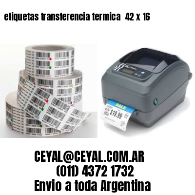 etiquetas transferencia termica  42 x 16