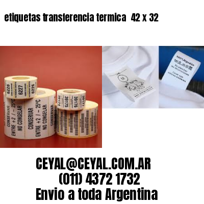 etiquetas transferencia termica  42 x 32