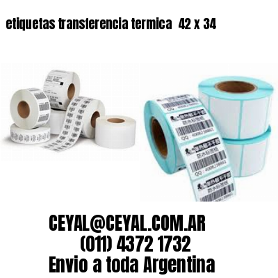 etiquetas transferencia termica  42 x 34