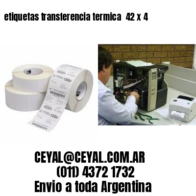 etiquetas transferencia termica  42 x 4
