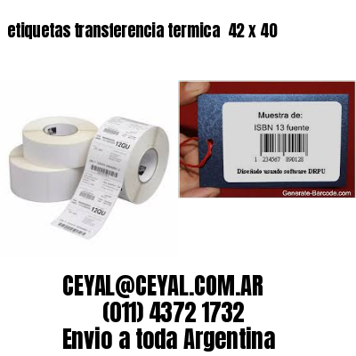 etiquetas transferencia termica  42 x 40