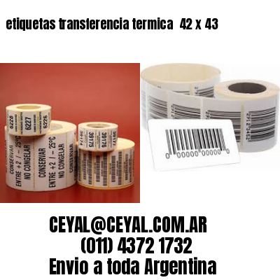 etiquetas transferencia termica  42 x 43