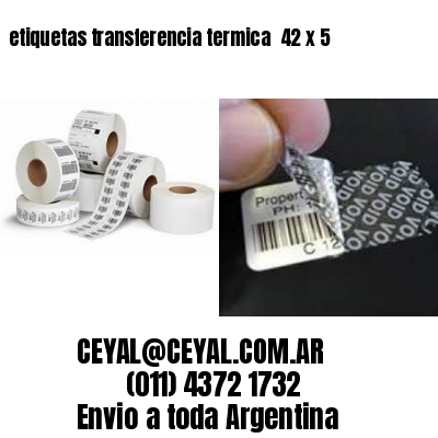 etiquetas transferencia termica  42 x 5