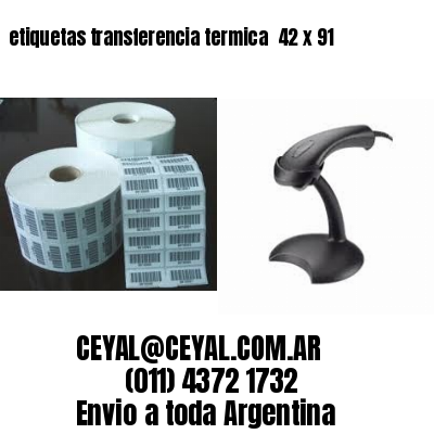 etiquetas transferencia termica  42 x 91