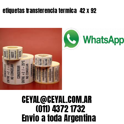 etiquetas transferencia termica  42 x 92