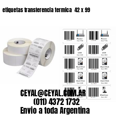 etiquetas transferencia termica  42 x 99