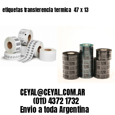 etiquetas transferencia termica  47 x 13