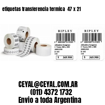 etiquetas transferencia termica  47 x 21