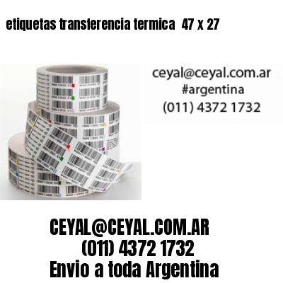etiquetas transferencia termica  47 x 27