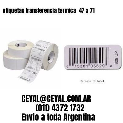 etiquetas transferencia termica  47 x 71