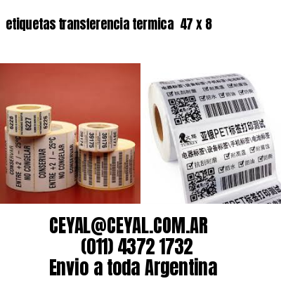 etiquetas transferencia termica  47 x 8