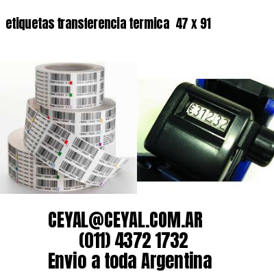 etiquetas transferencia termica  47 x 91