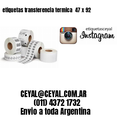 etiquetas transferencia termica  47 x 92