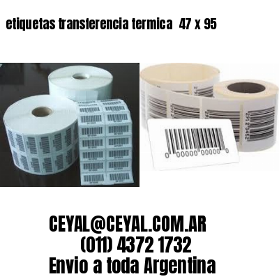 etiquetas transferencia termica  47 x 95