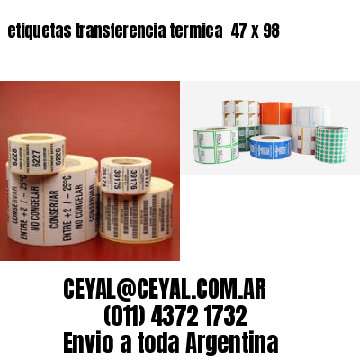 etiquetas transferencia termica  47 x 98